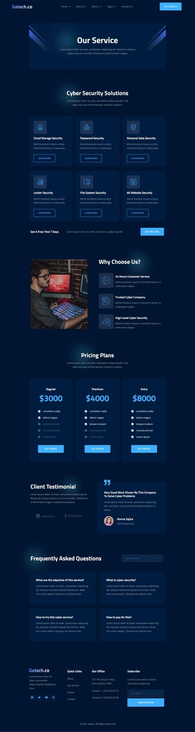 Gatech Cyber Security & IT Management Elementor Template Kit, WP
